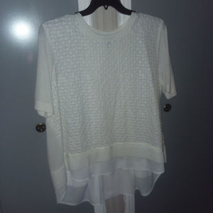 Vera Wang cream women's top